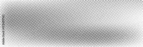 Grunge halftone gradient background. Faded grit noise texture. White and black sand wallpaper. Retro pixelated backdrop. Anime or manga style comic overlay. Vector graphic design textured template