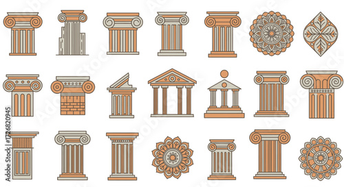 A cartoon of santa claus with a sack and a snowman on a white background with snowflakes falling