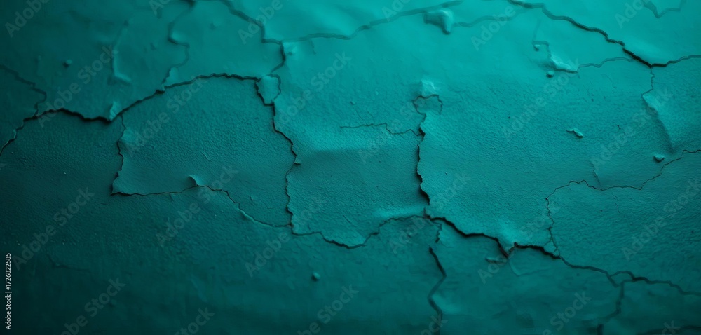 Obraz premium Dark teal paper texture, macro close-up, deep shadows, uneven surface, elegant, teal