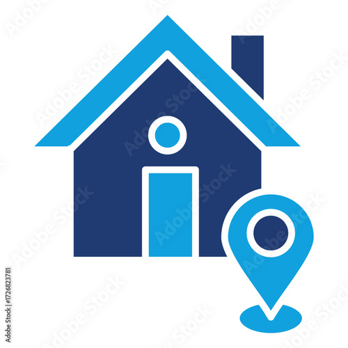 Home Location Flat Blue Icon
