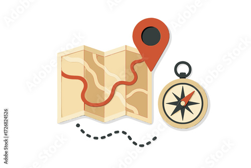 Exploring the outdoors with a map and compass for a successful adventure in nature