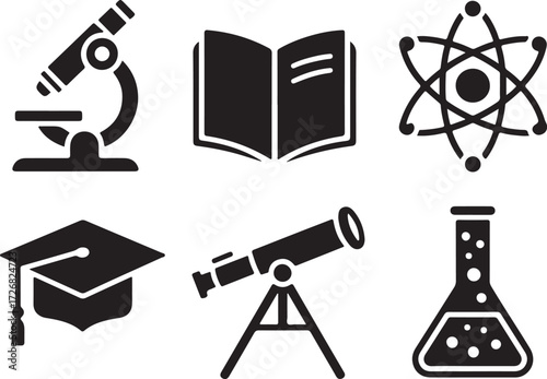 Scientific discovery icons for education and research