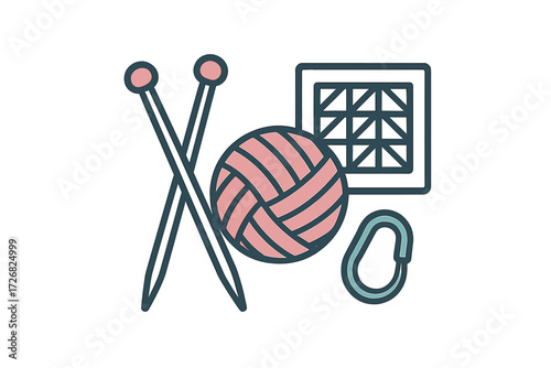Crafting with yarn and knitting tools for creative projects at home in a cozy setting