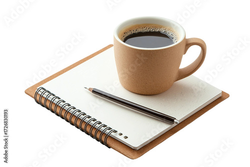 Spiral notebook isolated on white background