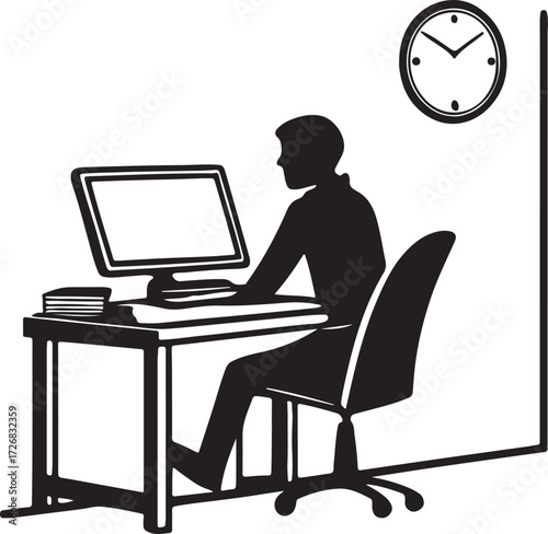 businessman working on laptop