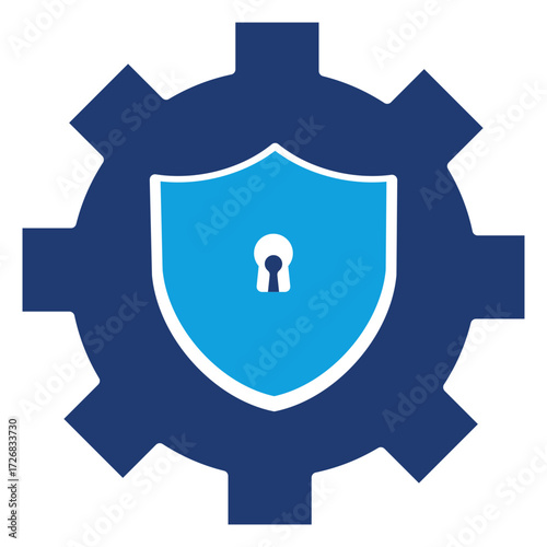 Privacy Setting Flat Blue Icon