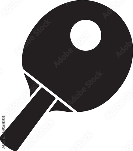 Table Tennis Paddle Icon Vector