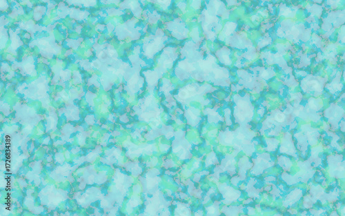 Abstract mosaic of light blue and green textured squares creating a calming pattern