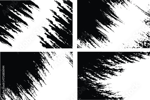 black  Grunge urban texture background vector illustration. Faded black-white dyed paper texture. Sketch grunge design. Use for poster, cover, banner, mock-up, stickers layout. Eps 10