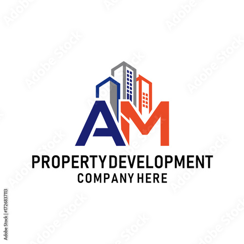 Initial A M logo for a property development company