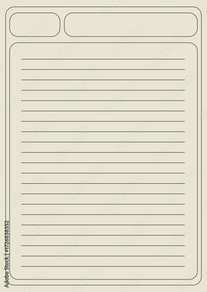 Naklejka premium Lined Paper for Notes and Writing - A4