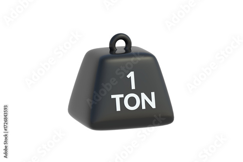 Kettlebell of one ton isolated on white background. 3d render