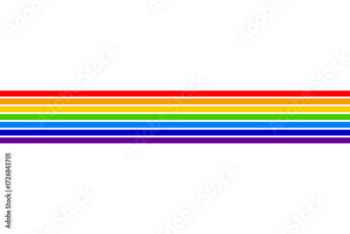Flag of the Jewish Autonomous Oblast – Russia regional flag with seven-color rainbow stripe on white field, Far Eastern Federal District, public domain
