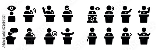 Public Speaking Icons