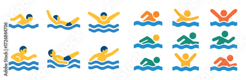 Swimming Styles Icons