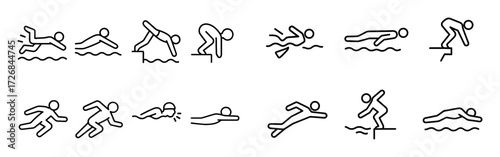 Swimming Style Icons