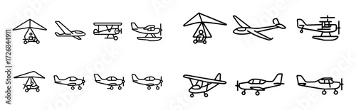 Minimalist Aircraft Icons