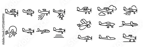 Minimalist Aircraft Icons