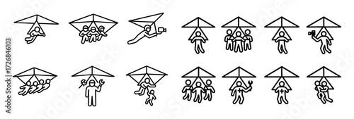 Hang Gliding Icons