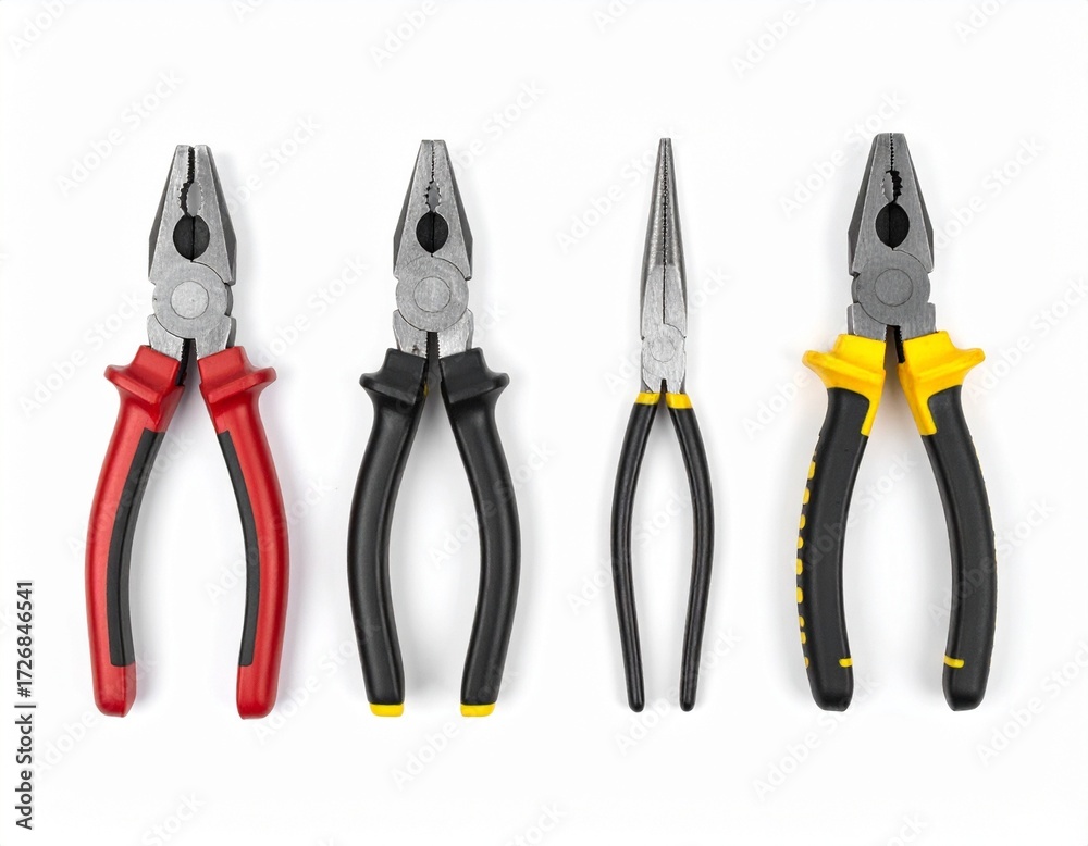Fototapeta premium **Various Pliers: Combination, Needle-Nose, and Lineman's**