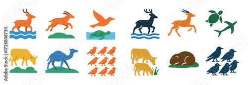 Animal Migration Icons