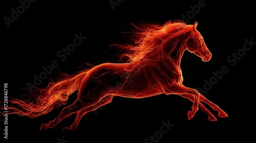 Vector illustration of symbol 2026 year - Fire Horse
