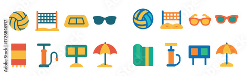 Beach Volleyball Icons