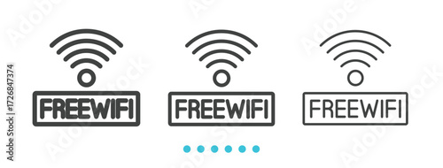 Smart Home Wi-Fi icon. Thin linen icon vector.