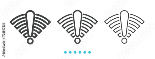 Smart Home Wi-Fi icon. Thin linen icon vector.