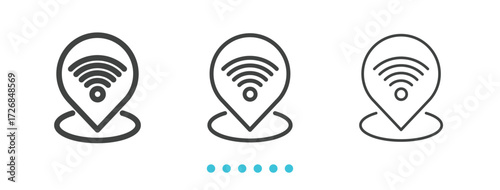 Smart Home Wi-Fi icon. Thin linen icon vector.