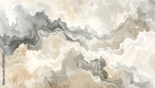 Subdued vintage marble texture wallpaper in beige and gray tones