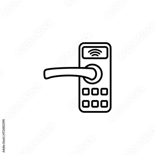 Smart Door Lock Icon – Digital Keypad Security