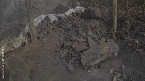 Wallpaper Mural Unprocessed coal at coal mine, Bokaro, Jharkhand Torontodigital.ca