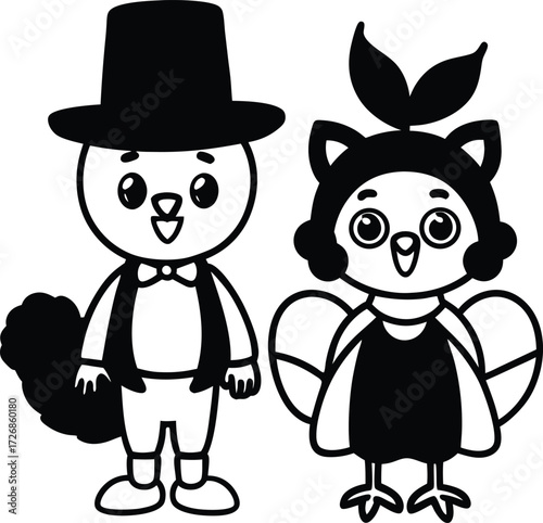 cute-thanksgiving-characters-including-pilgrim-cou.eps