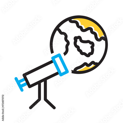 Vector multi color icon for discovery
