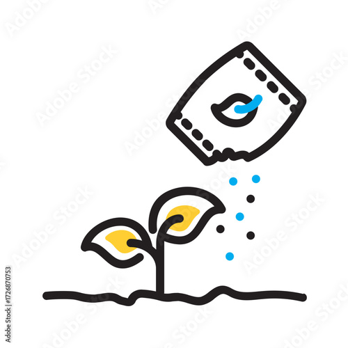 Vector multi color icon for Fertilizer