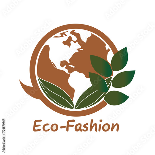 Global Eco-Friendly Fashion Logo Promoting Organic Textile and Nature Conservation