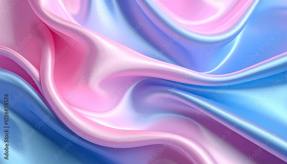 Fototapeta premium Soft, flowing pastel silk drapes