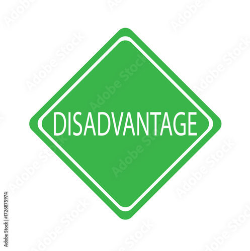  Grunge blue disadvantage word square rubber seal stamp on white background