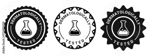 Dermatologically Tested Product Safety Badge Vector Design