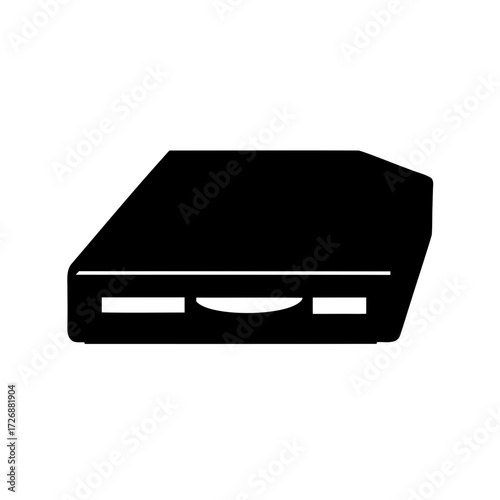 Icon of a 3.5 inch floppy disk drive for computers and technology