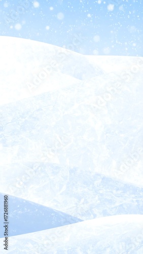 Winter landscape, soft light, snowy hills