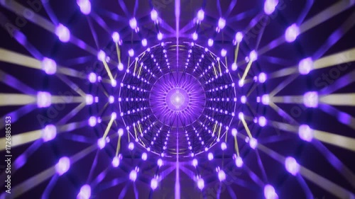 Abstract Neon LightsTunnel VJ Motion Background