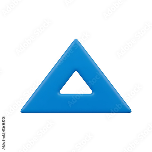 Free Download Blue triangle shape with a hollow center on a black background - GFXLoad