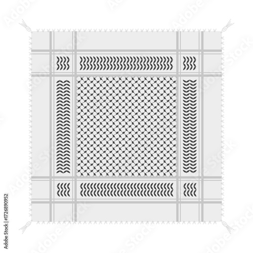 Palestinian keffiyeh. Arabic scarf. Vector illustration