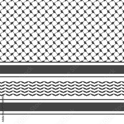 Palestine Scarf Pattern. Arabian traditional print. Vector illustration