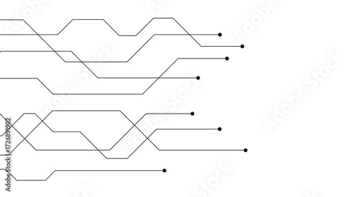 Abstract futuristic circuit board Illustration, Circuit board with various technology elements. Circuit board pattern for technology background. Vector illustration