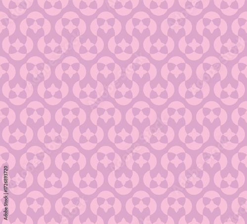 A soft pastel pink seamless pattern with interconnected circular motifs, ideal for backgrounds, textiles, wallpapers, and branding. Creates a calm, elegant, modern feel for feminine design projects.