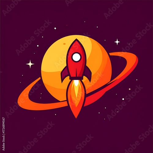 Rocket launching into space