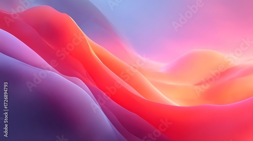 Abstract Colorful Wave Pattern with Pink Red Purple Hues in Artistic Style for Creative and Digital Design